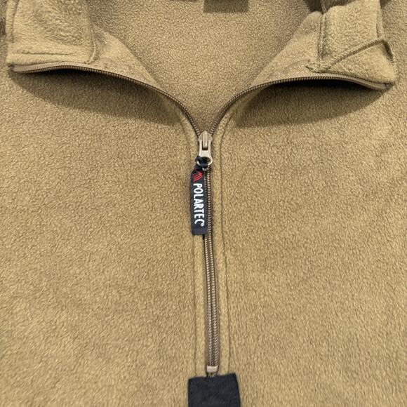 USMC Marine Corp Polartec Fleece Pullover Mens M Coyote Brown Peckham 1/2 Zip - Picture 2 of 7
